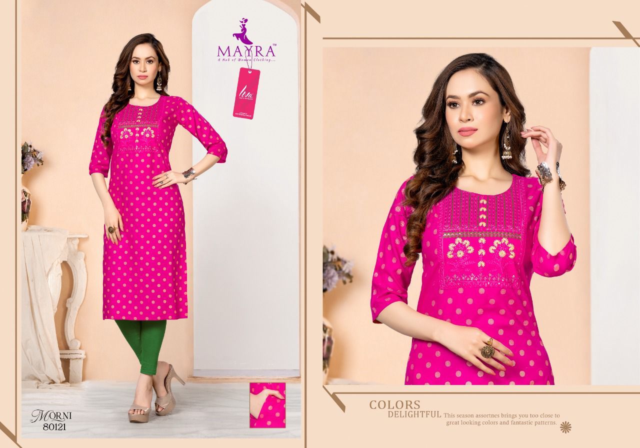 Mayra Morni Ethnic Wear Wholesale Printed Kurti Catalog